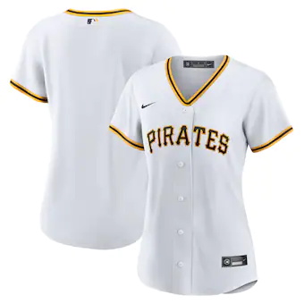 womens nike white pittsburgh pirates home blank replica jersey